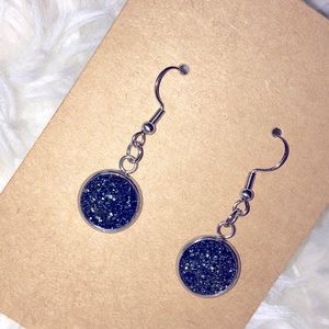 Faux druzy quartz earrings NEW!!!